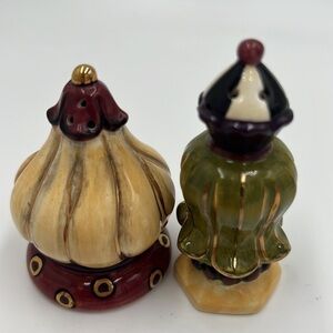 Salt and pepper shakers vintage hand painted